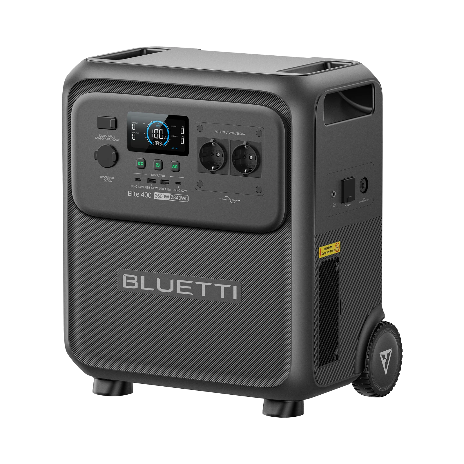 Bluetti Elite 400, ракурс три четверти справа